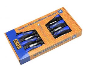 JUEGO 6 DESTORNILLADORES CON VASO