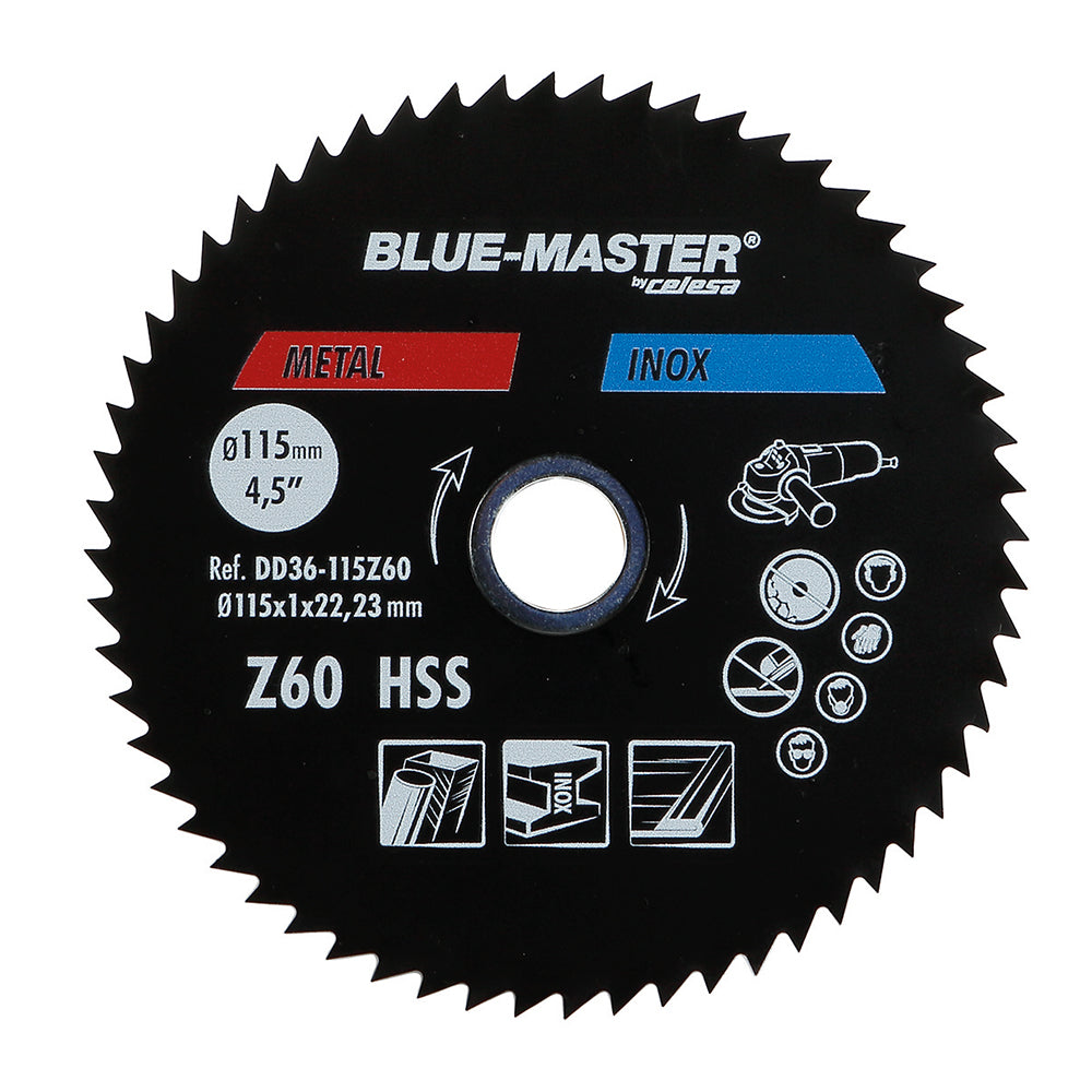 DISCO HSS DE CORTE METAL Ø115mm Z60