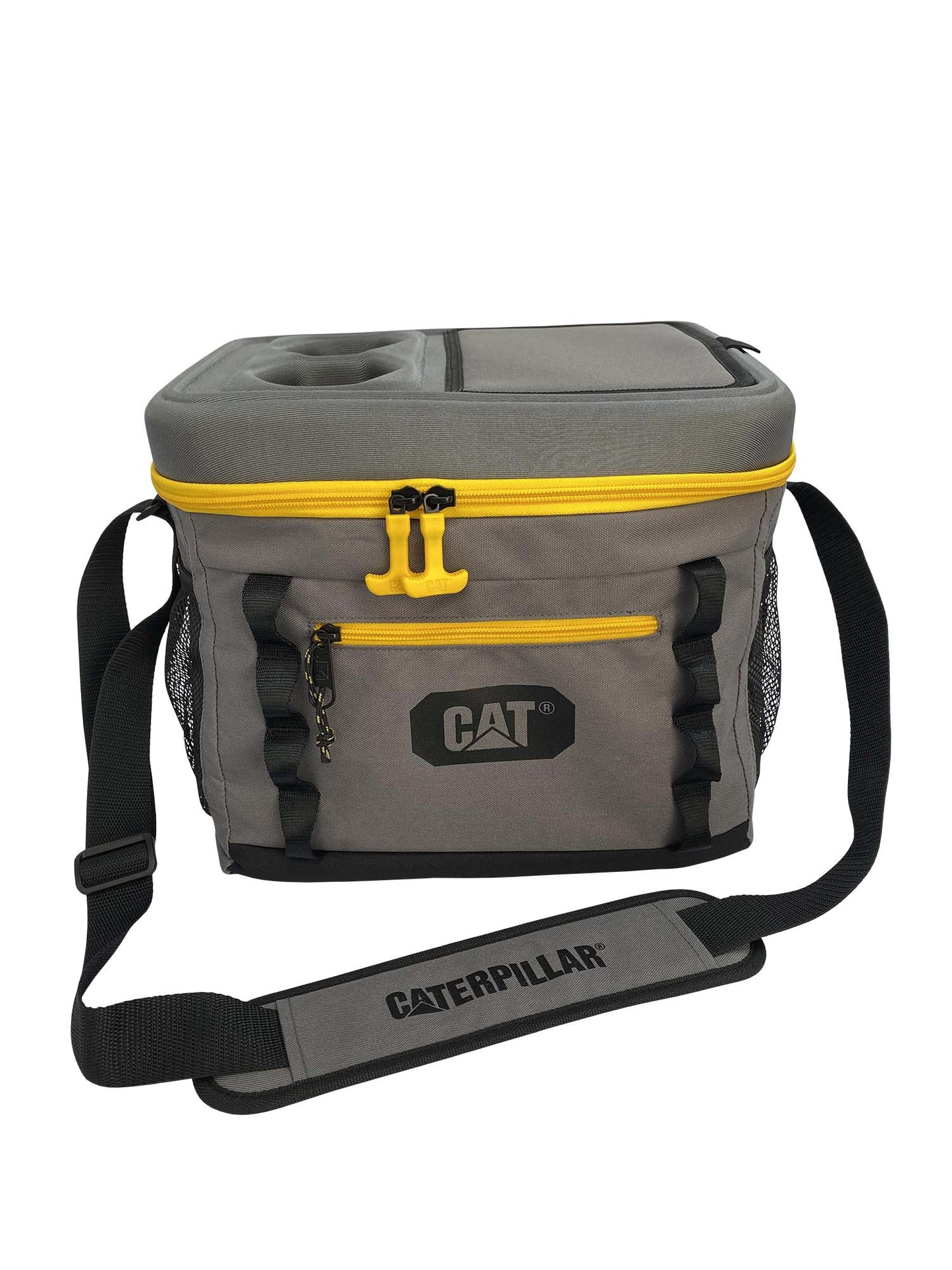 BOLSA CON PORTAVASOS Y TRAMPILLA RÁPIDA CATERPILLAR