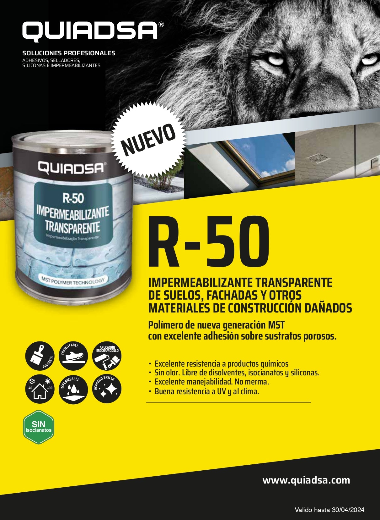 Aplicación del R-50 en terraza
