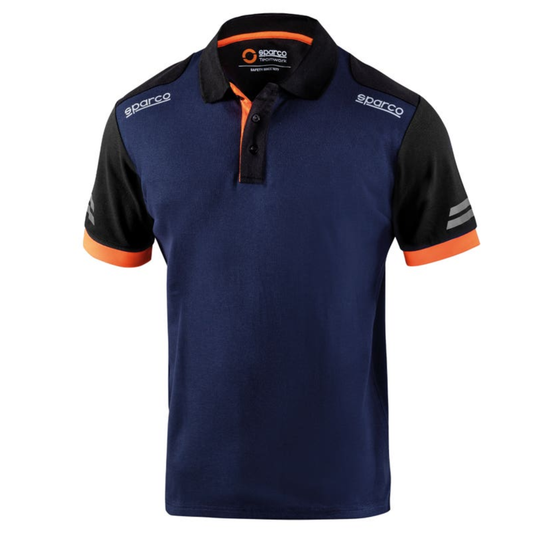 SPARCO POLO TOLEDO NARANJA/NAVY