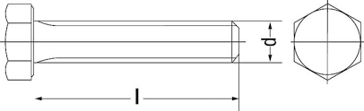 TORNILLO HEXAGONAL DIN 933 INOXIDABLE A2