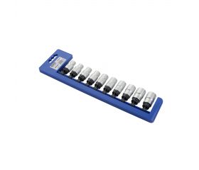 JUEGO 10 VASOS 1/2' 10-19 MM REGLETA