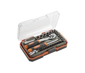 JUEGO VASOS 1/4' 35 PIEZAS ALYCO ORANGE