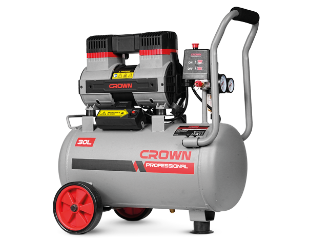 COMPRESOR DE AIRE SIN ACEITE CROWN 24L