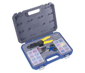JUEGO 147 PIEZA TERMINALES+TIJERA+TESTER