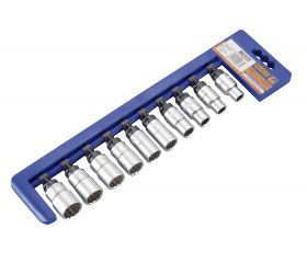 JUEGO 10 VASOS 1/2' BIHEXAGONAL 10-22 MM