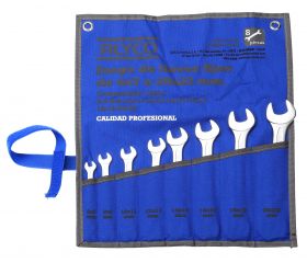 JUEGO 8 LLAVES FIJAS PULGADAS