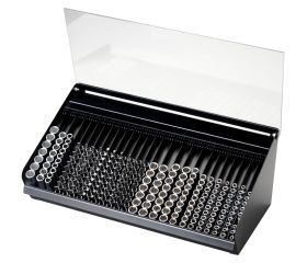 EXPOSITOR METÁLICO VASOS 1/4' 251 PIEZAS