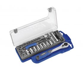 JUEGO VASOS 1/4' PASANTES 47 PIEZAS