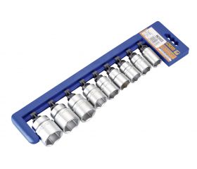 JUEGO 9 VASOS 1/2' 17-32 MM REGLETA