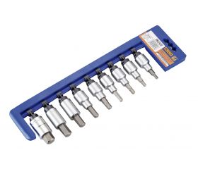 JUEGO VASOS 1/2 PUNTA HEX 9 PIEZAS REGL