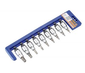 JUEGO VASOS 1/2 9 PIEZAS PUNTA TORX INV