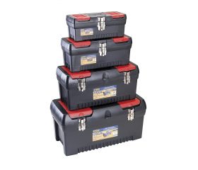 PACK 4 CAJAS PLÁSTICO CON BANDEJAS