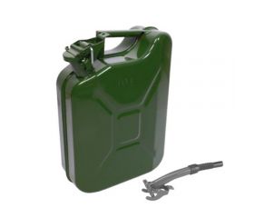 BIDON METALICO 10L.(JERRYCAN)+BOCA FLEX.