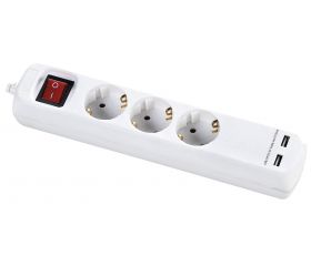 BASE 3 ENCH. C/INTER.+2 USB 1,4M CABLE