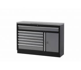 BANCO FIJO GARAJE CON BASE DE ACERO INOX