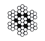 Cable acero inoxidable 7x7+0 AISI 316 (A4) 1570N/mm2 diferentes medidas