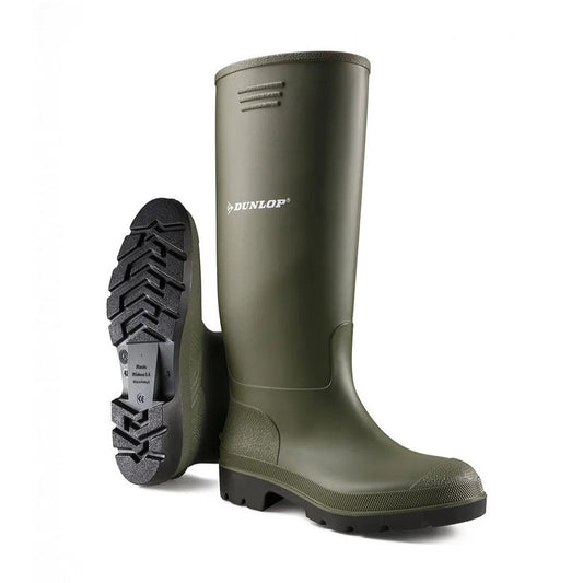 Bota de agua Dunlop Pricemastor verde PVC