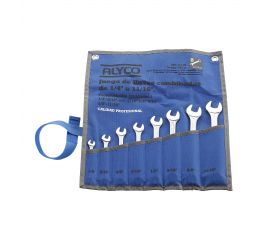 JUEGO 8 LLAVES COMBINADAS PULGADAS