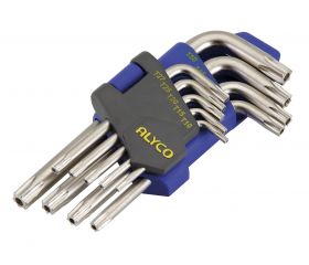 JUEGO 9 LLAVES ACODADAS TORX INV T10-T50