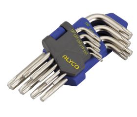 JUEGO 9 LLAVES ACODADA TORX T10-T50