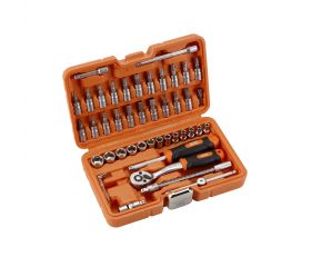 JUEGO VASOS 1/4' 46 PIEZAS ALYCO ORANGE