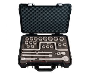 JUEGO LLAVES DE VASO 1/2p 24 PIEZAS INOX