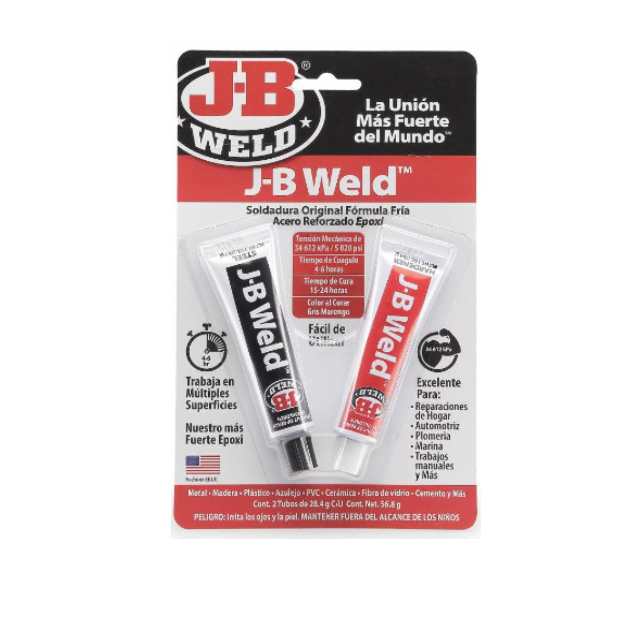 SOLDADURA EN FRÍO JB WELD 2X56,8g